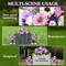 Artificial Cemetery & Memorial Flowers with Vase – UV-Resistant Silk Rose, Fern, Sunflower & Daisy Gravesite Bouquet, Outdoor Memorial Day Grave Decorations (2 Sets)